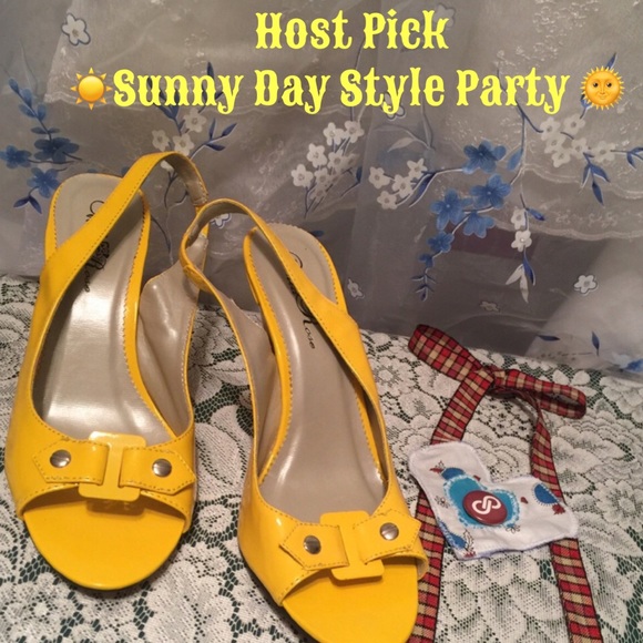 sunflower yellow heels